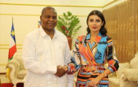 Centrafrique : Le président Faustin Touadera a reçu en audience Elmira Abdrazakova, Miss Russie 2013